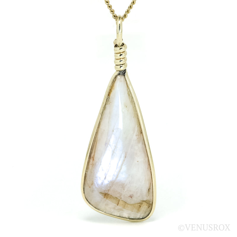 Rainbow Moonstone Polished Crystal Pendant from Chupa, Karelia, Russia | Venusrox