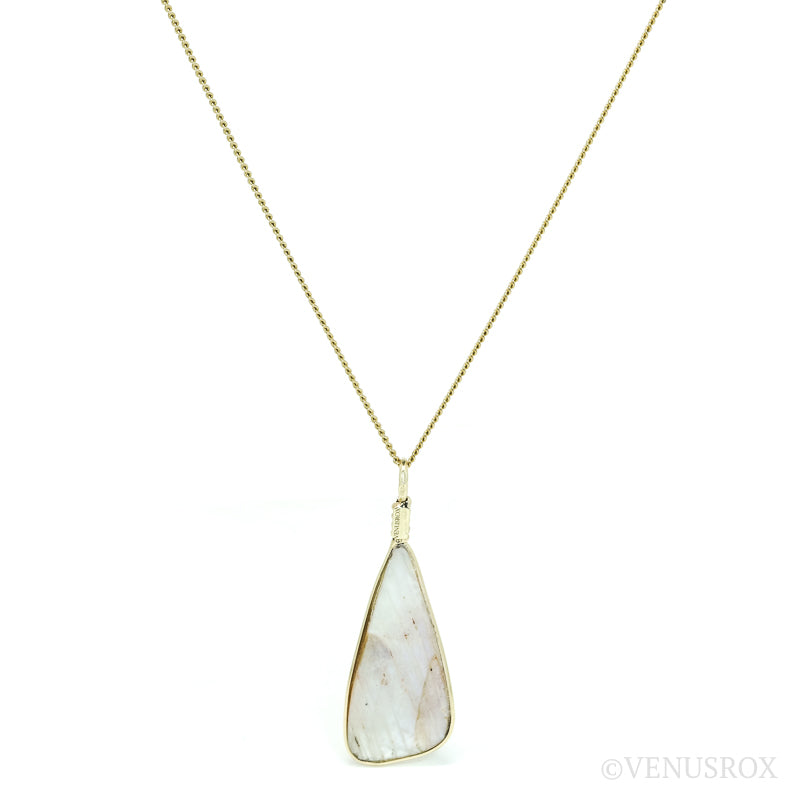 Rainbow Moonstone Polished Crystal Pendant from Chupa, Karelia, Russia | Venusrox