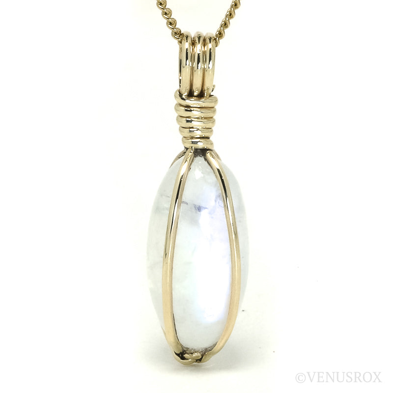 Rainbow Moonstone Polished Crystal Pendant from India | Venusrox
