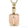 Morganite Polished Cube Pendant from Mozambique | Venusrox