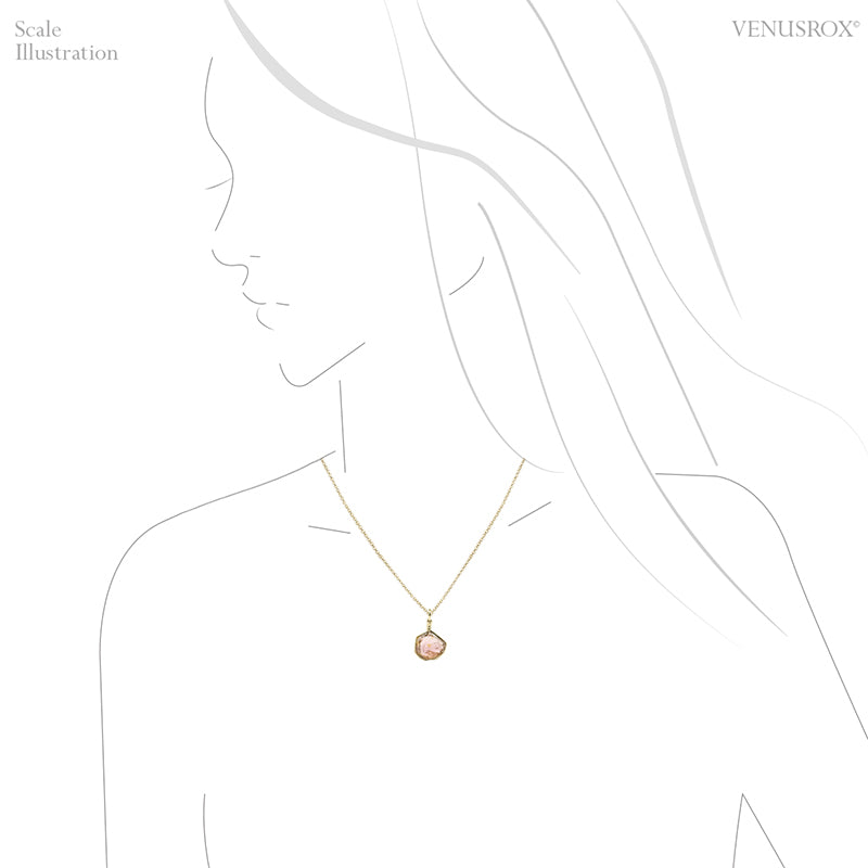 Pink Tourmaline Natural Nodule Pendant from the Democratic Republic of Congo | Venusrox