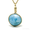Larimar Polished Crystal Pendant from Dominican Republic, Caribbean Sea | Venusrox