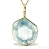 Aquamarine Polished Slice Pendant from the Chitinskaya Oblast Mine, Zabaykalski Krai, Siberia, Russia | Venusrox