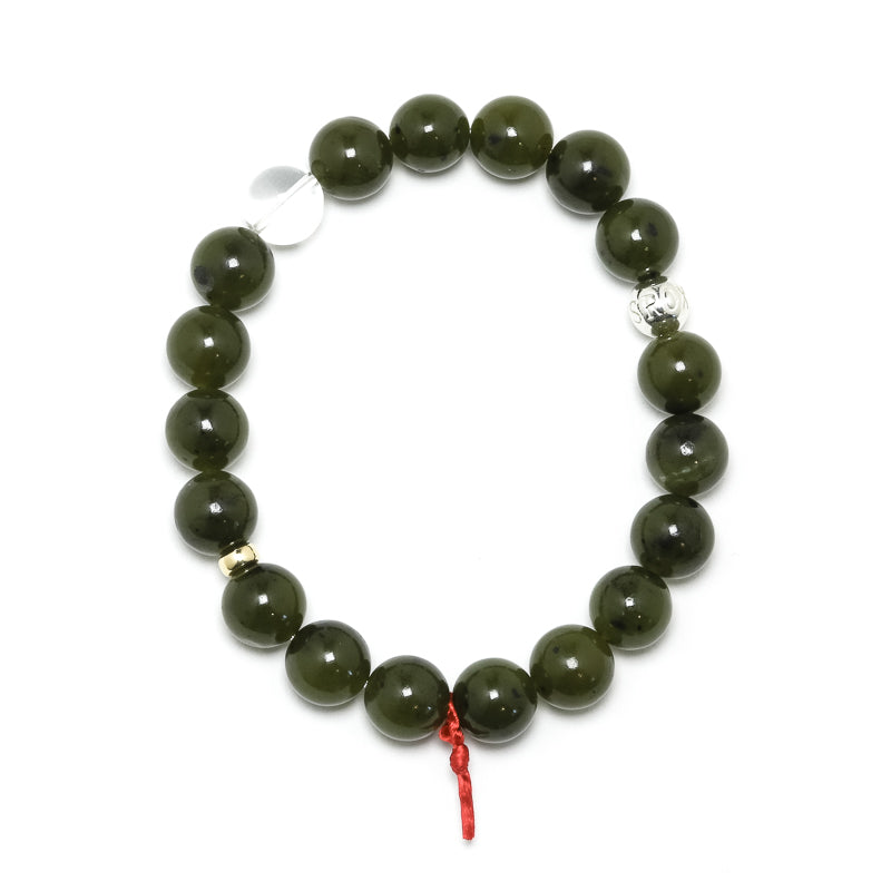 Green Nephrite Jade Bead Bracelet from Canada | Venusrox