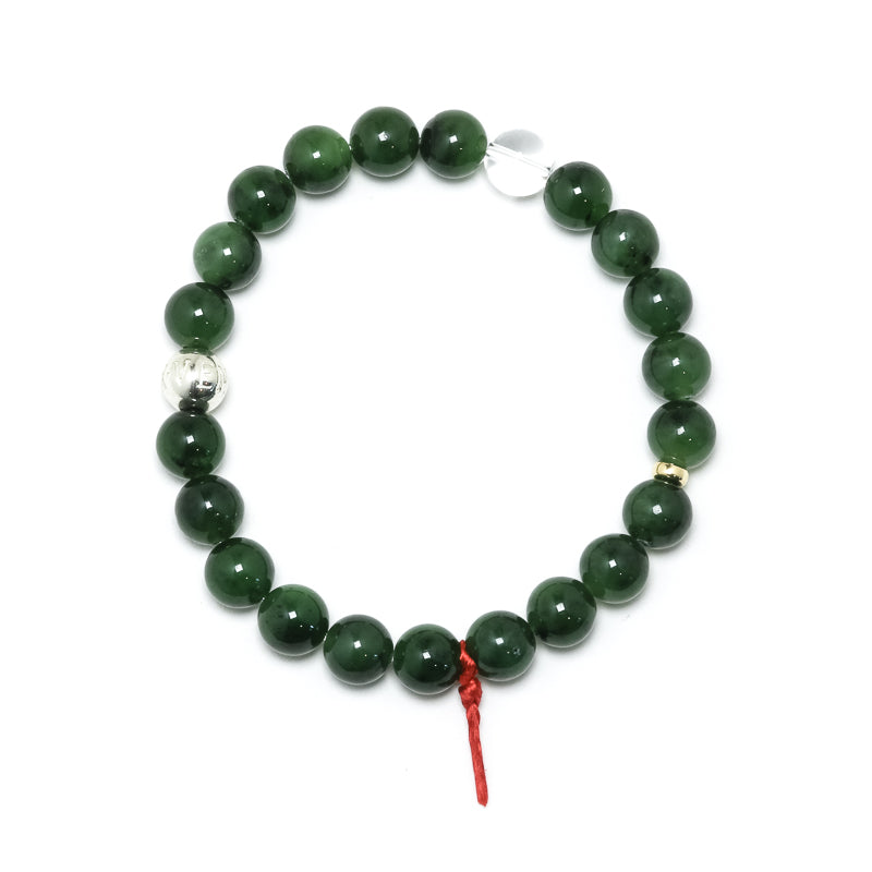 Green Nephrite Jade Bead Bracelet from Canada | Venusrox