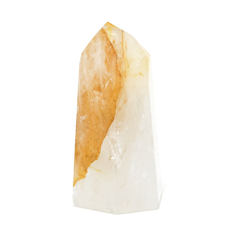 Golden Quartz Polished Point from Brazil | Venusrox