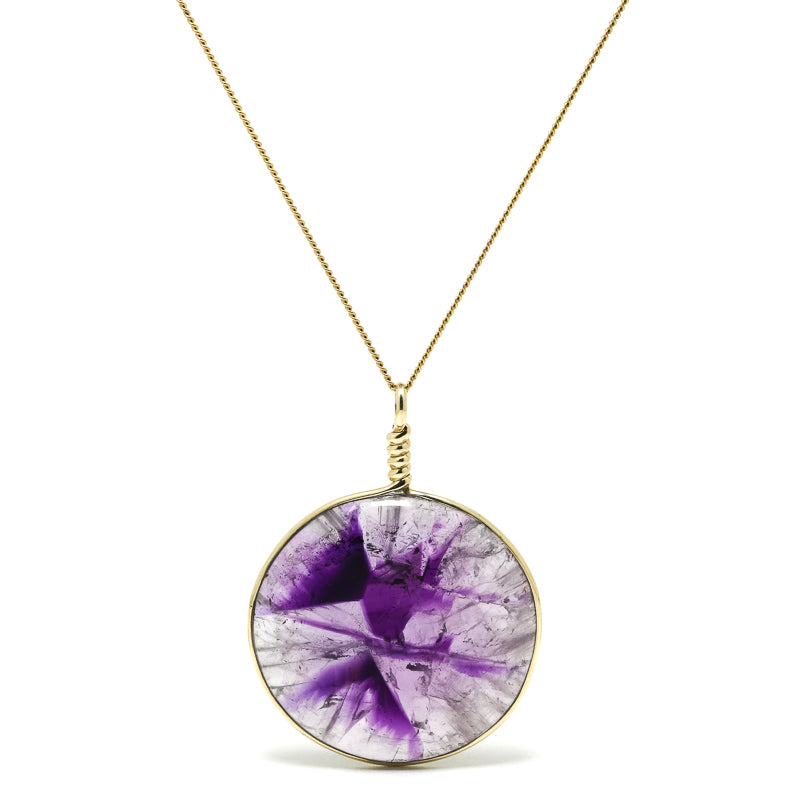 Amethyst Phantom Polished Crystal Pendant from Chennai, Tamil Nadu, India | Venusrox