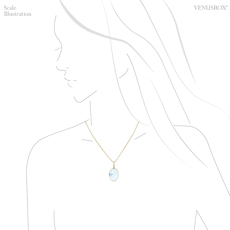 Rainbow Moonstone with Black Tourmaline Polished Crystal Pendant from India | Venusrox