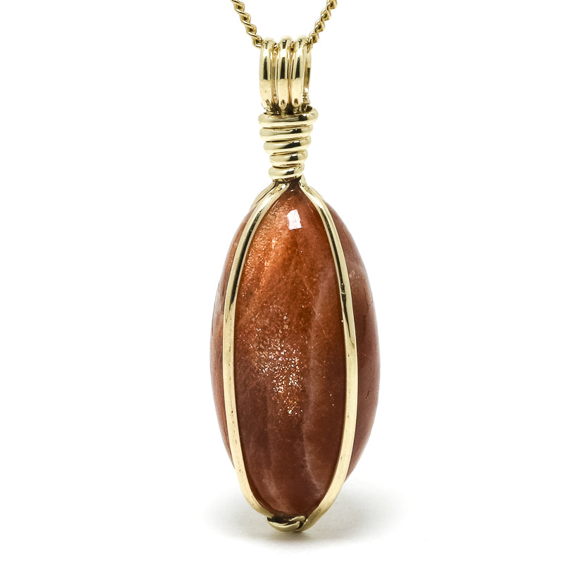 Sunstone Polished Crystal Pendant from India | Venusrox