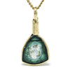 Blue & Green Tourmaline Polished Slice Pendant from Namibia | Venusrox