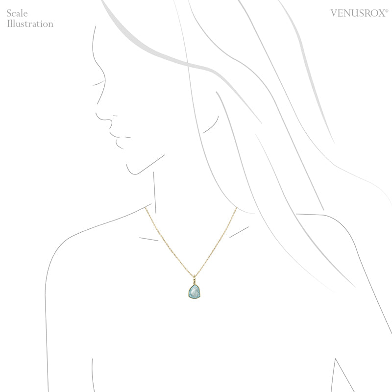 Indicolite (Blue Tourmaline) Polished Slice Pendant from Namibia | Venusrox