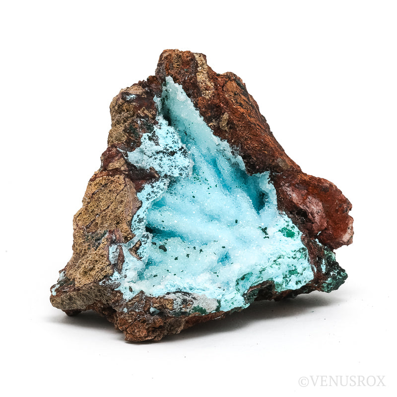 Chrysocolla with Malachite, Clear Quartz &amp; Matrix Natural Crystal from the Tenke-Fungurume Area, Lualaba, Democratic Republic of the Congo | Venusrox