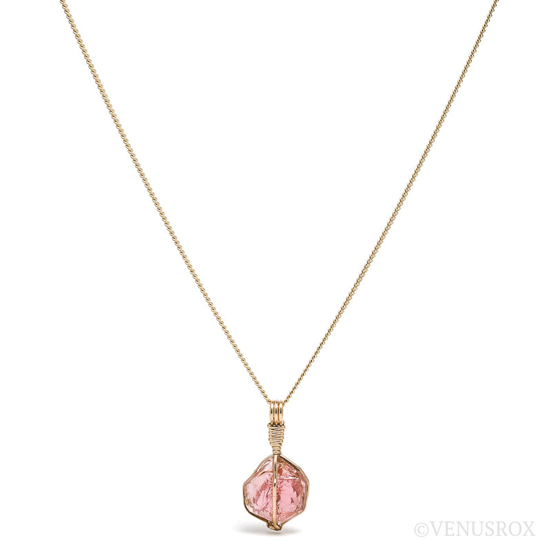 Pink Tourmaline Natural Nodule Crystal Pendant from Brazil | Venusrox