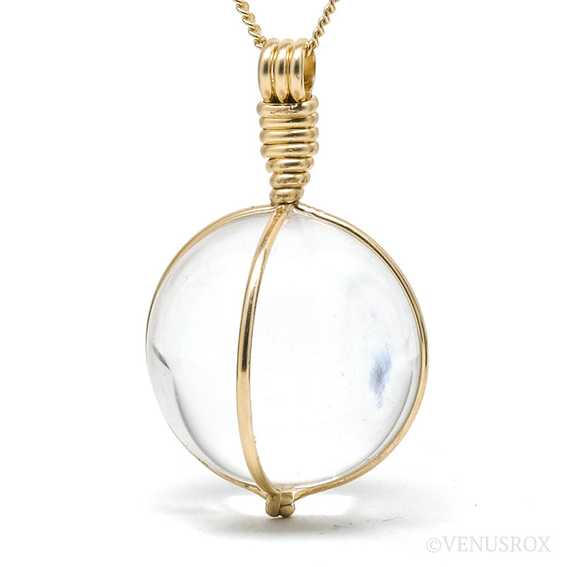 Clear Quartz Sphere Pendant from Brazil | Venusrox