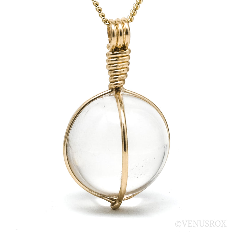 Clear Quartz Sphere Pendant from Brazil | Venusrox