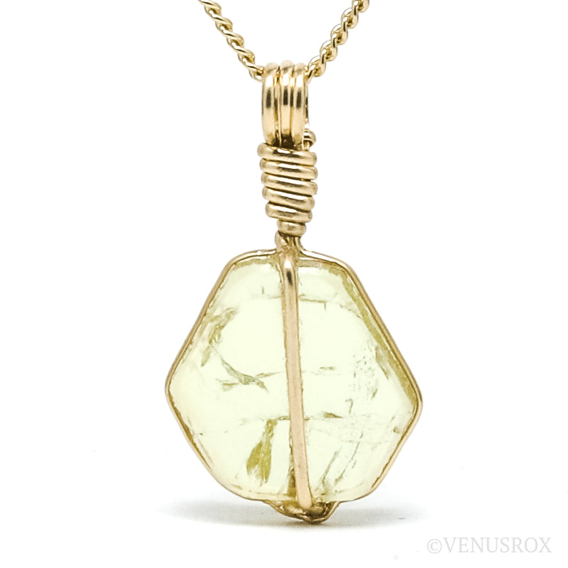 Heliodor Polished Slice Pendant from the Chitinskaya Oblast Mine, Zabaykalski Krai, Siberia, Russia | Venusrox