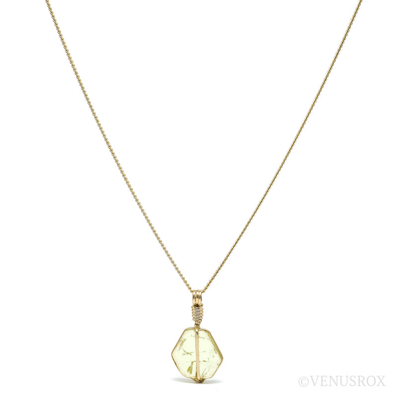 Heliodor Polished Slice Pendant from the Chitinskaya Oblast Mine, Zabaykalski Krai, Siberia, Russia | Venusrox