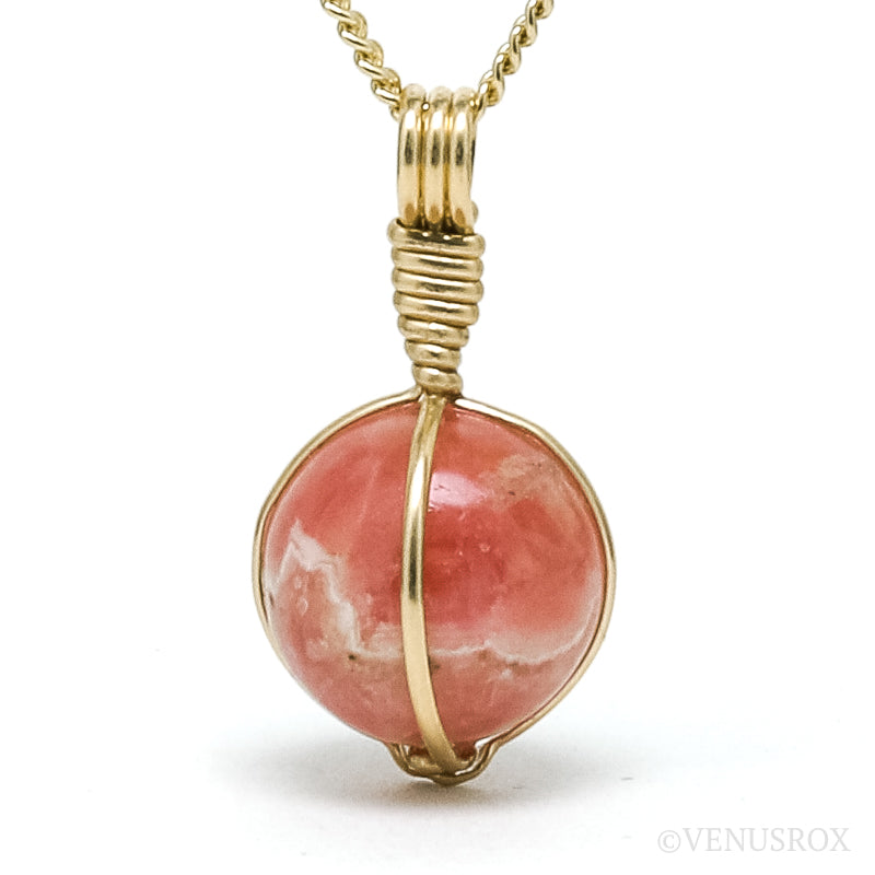 Rhodochrosite Sphere Pendant from Argentina | Venusrox