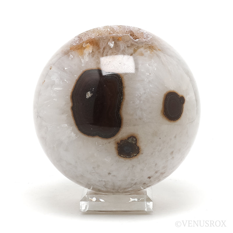 Agate with Quartz Geode Sphere from Brazil | Venusrox