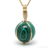 MALACHITE PENDANT 12kt GOLD-FILLED
