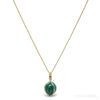 MALACHITE PENDANT 12kt GOLD-FILLED