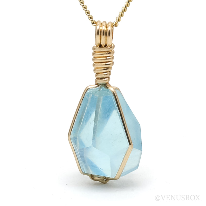 Aquamarine Polished Crystal Pendant from Mozambique | Venusrox