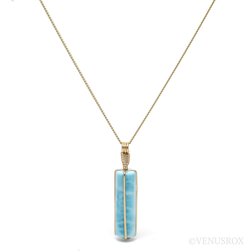 Larimar Polished Crystal Pendant from Dominican Republic, Caribbean Sea | Venusrox