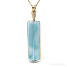 Larimar Polished Crystal Pendant from Dominican Republic, Caribbean Sea | Venusrox