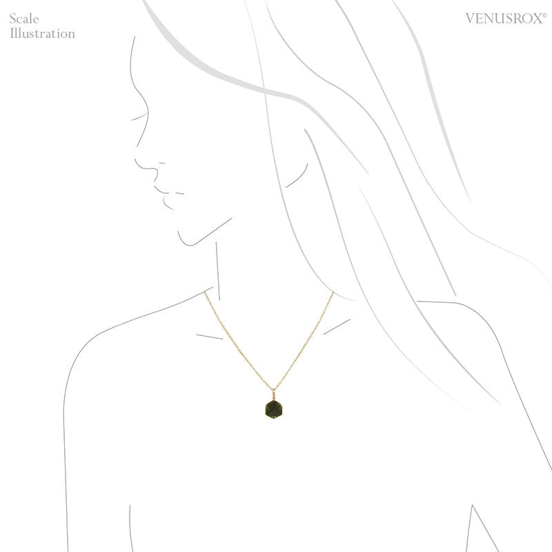 Green Trapiche Tourmaline Part Polished/Part Natural Slice Pendant from Zambia | Venusrox