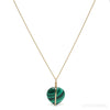 Malachite Polished Heart Pendant from the Democratic Republic of Congo | Venusrox