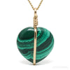 Malachite Polished Heart Pendant from the Democratic Republic of Congo | Venusrox
