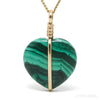 Malachite Polished Heart Pendant from the Democratic Republic of Congo | Venusrox