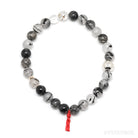 Tourmalinated Quartz Bead Bracelet from Brazil | Venusrox