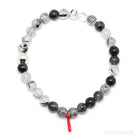 Tourmalinated Quartz Bead Bracelet from Brazil | Venusrox