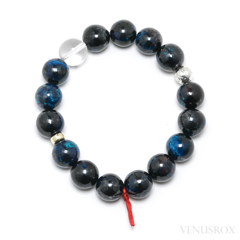 Chrysocolla with Azurite & Cuprite Bracelet from Peru | Venusrox