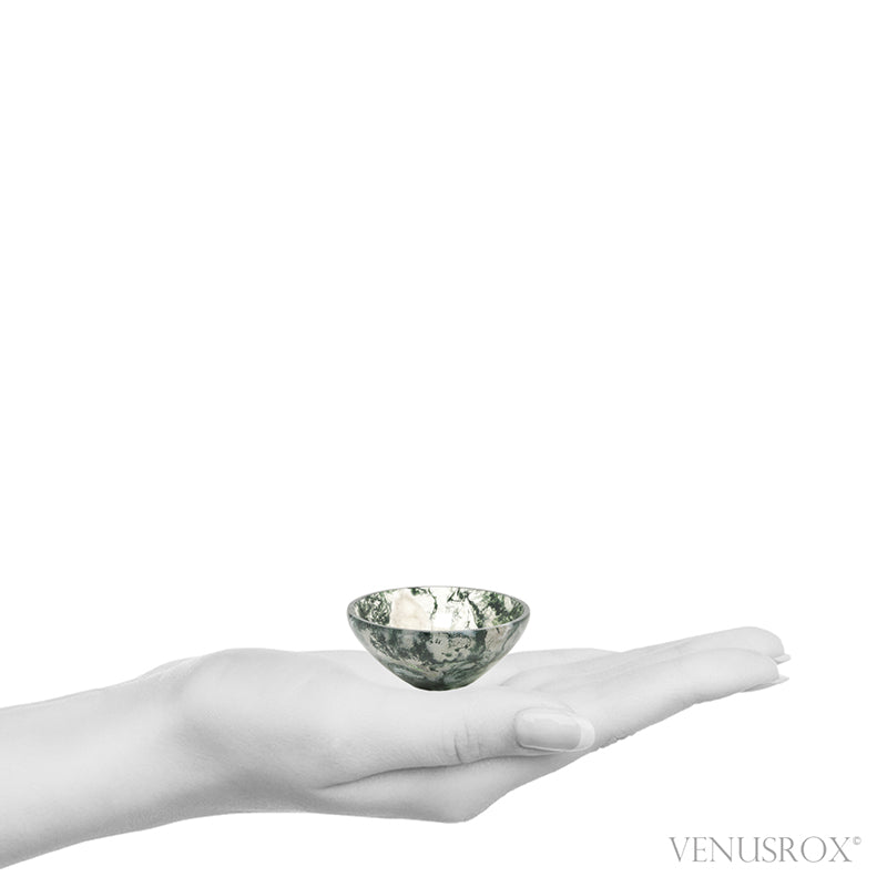 Moss Agate Bowl from India | Venusrox