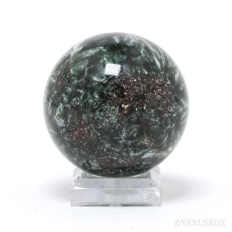Seraphinite Polished Sphere from Korshunovskoye Iron Scary Deposit, Irkutskaya Oblast, Siberia, Russia | Venusrox
