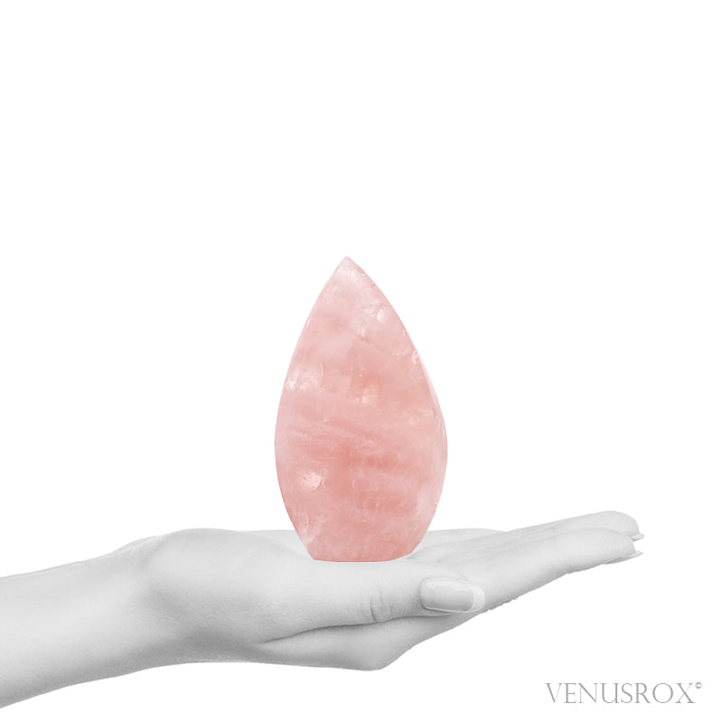 Rose Quartz Polished Flame from Brazil | Venusrox