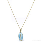 An exquisite Larimar Polished Crystal Pendant from Dominican Republic, Caribbean Sea | Venusrox