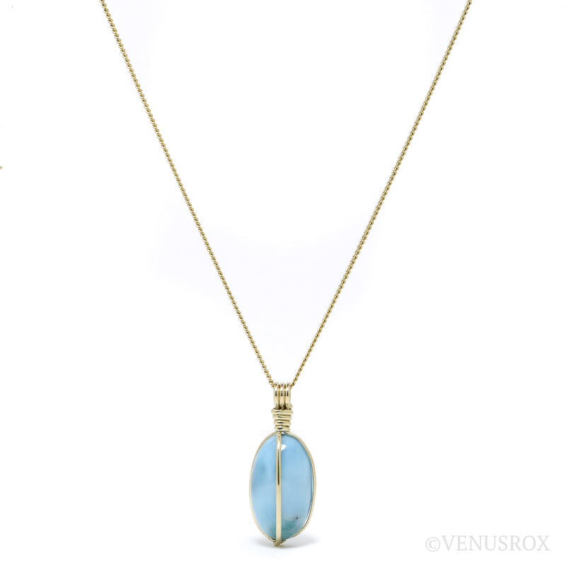 An exquisite Larimar Polished Crystal Pendant from Dominican Republic, Caribbean Sea | Venusrox