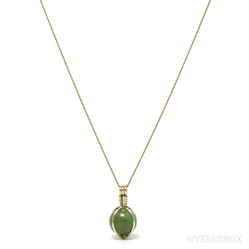 Peridot Polished Sphere Pendant from the Kaghan Valley, Pakistan | Venusrox