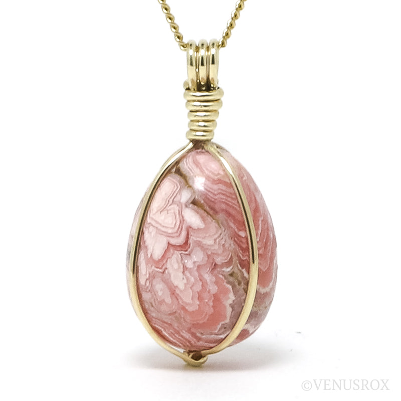 Rhodochrosite Polished Crystal Pendant from Argentina | Venusrox