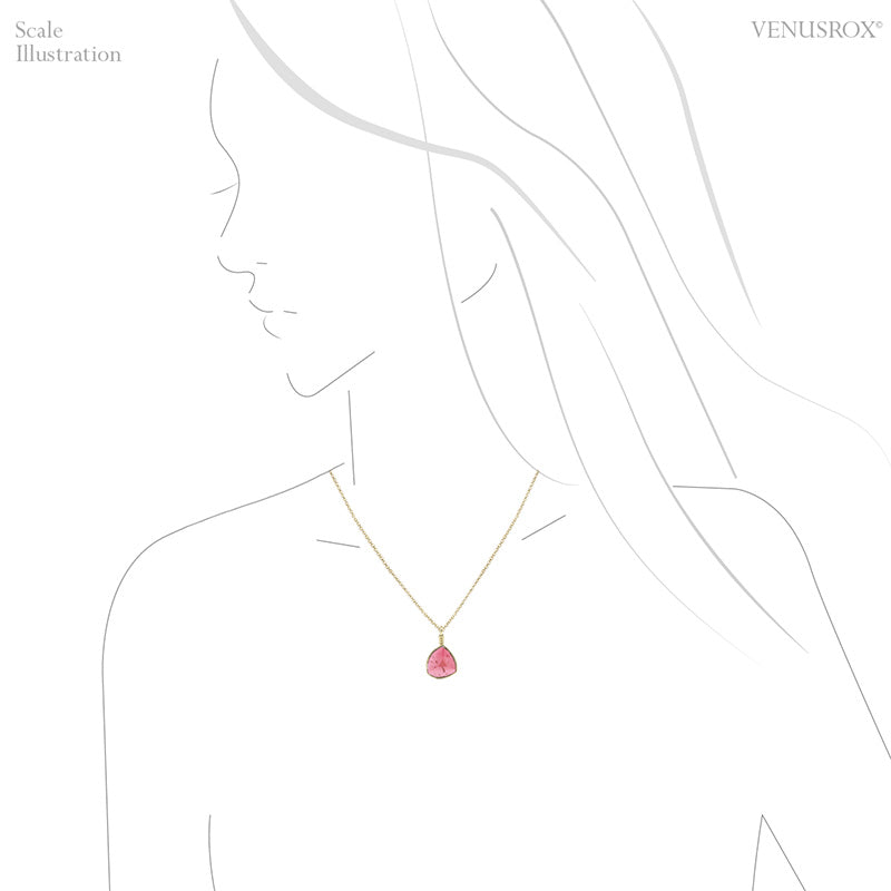 Pink Tourmaline Polished Slice Pendant from the Malkhan Pegmatite Field, Krasnyi Chikoy, Chitinskaya Oblast, Transbaikal, Eastern Siberia, Russia | Venusrox