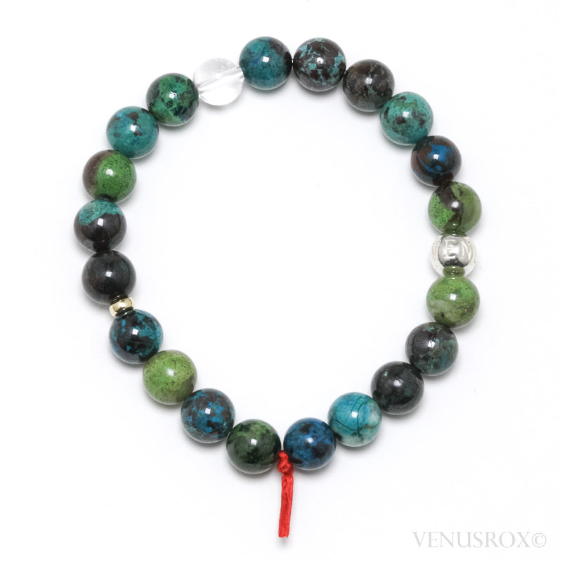 Chrysocolla with Malachite and Cuprite Bracelet from Peru | Venusrox