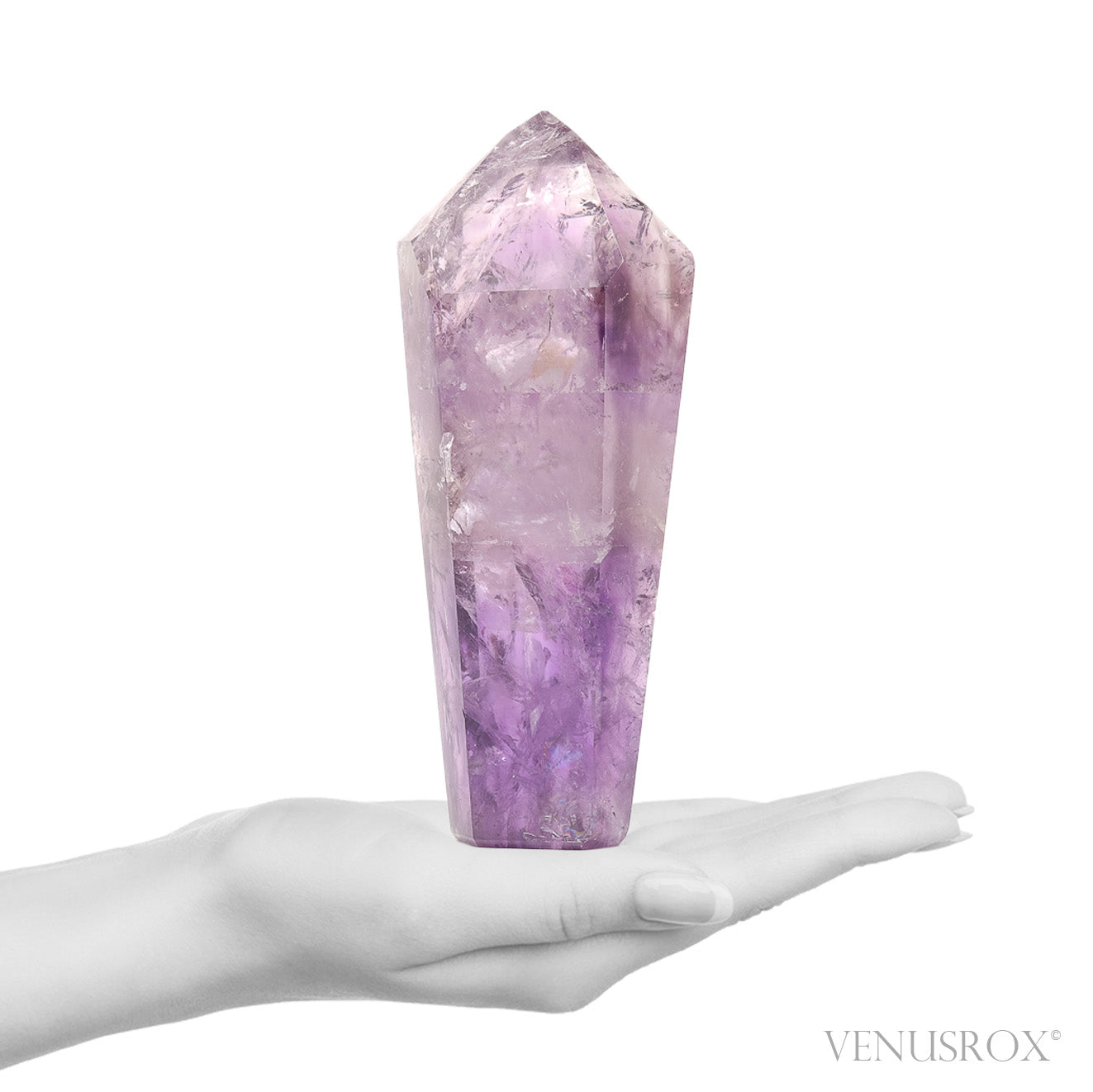 Amethyst Phantom Polished Point from Brazil | Venusrox