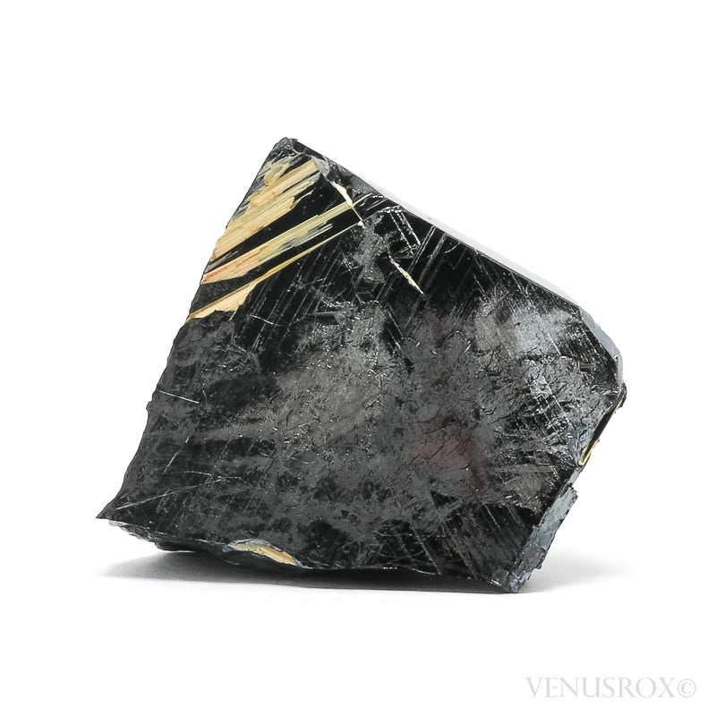 Hematite with Golden Rutile Natural Specimen from Novo Horizonte, Bahia, Brazil | Venusrox