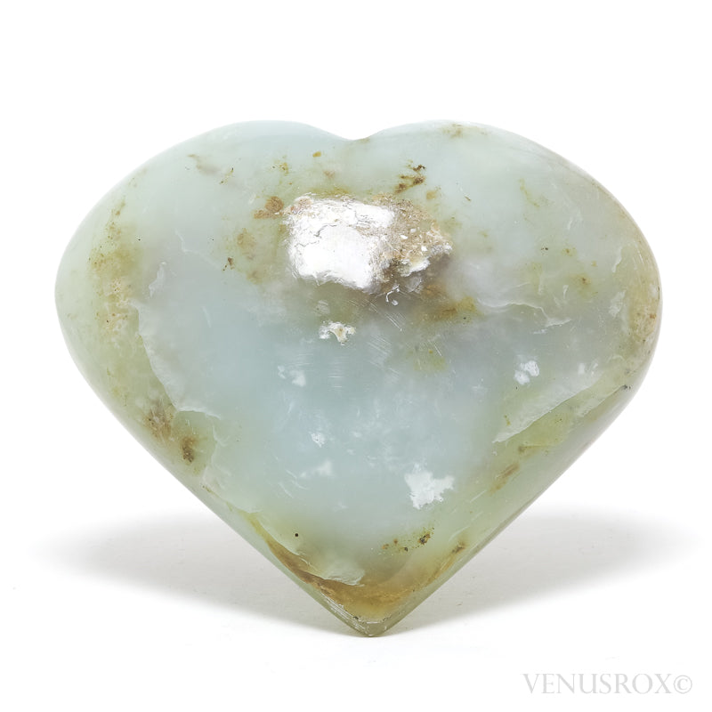 Blue Andean Opal Polished Heart from the Acari Mine, Caraveli Province, Arequipa Department, Peru | Venusrox