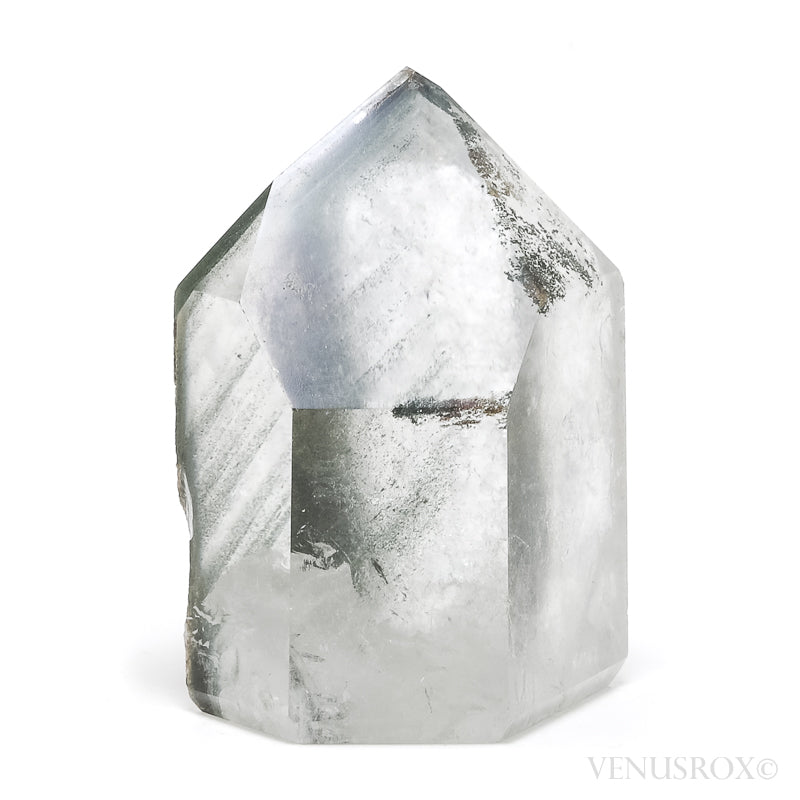 Chlorite Phantom Quartz Part Polished/Part Natural Point from Brazil | Venusrox
