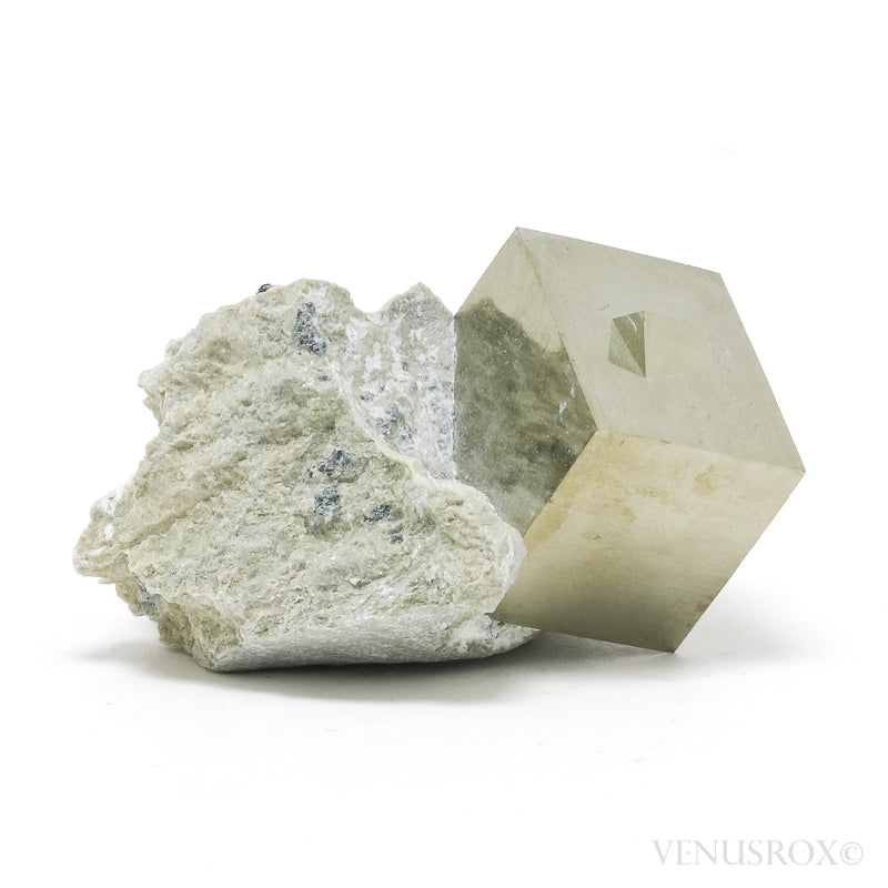 Pyrite Cube in Matrix from Navajun, La Rioja, Spain | Venusrox
