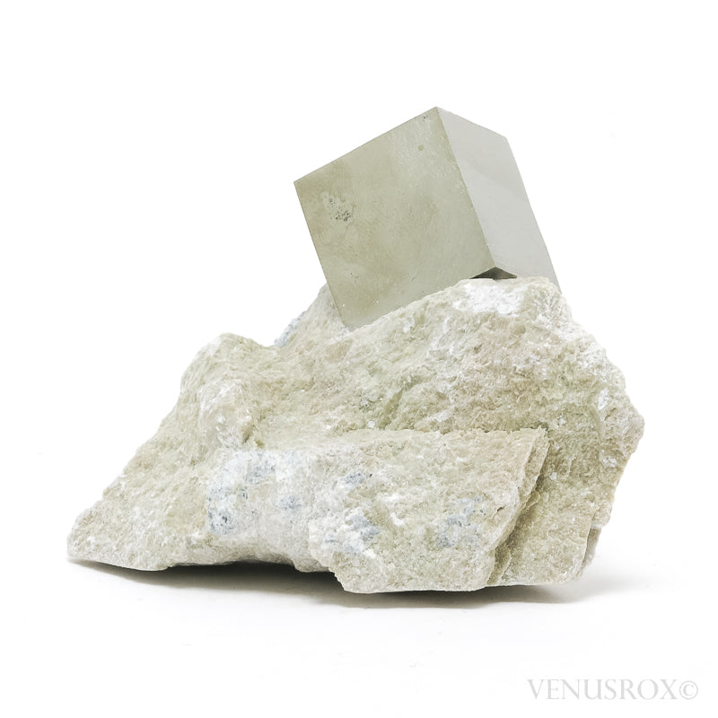 Pyrite Cube in Matrix from Navajun, La Rioja, Spain | Venusrox